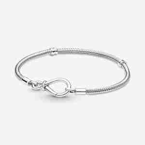 Bracelet Maille Serpent Nœud de l'Infini Pandora Moments