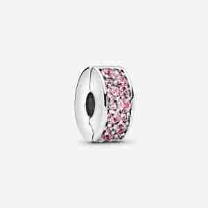 Charm Clip Pavé Rose