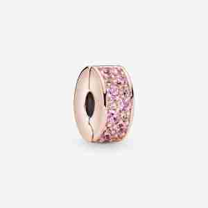 Charm Clip Pavé Rose