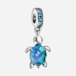 Charm Pendant Tortue de Mer en Verre de Murano