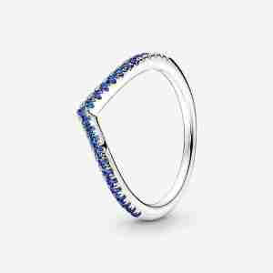 Bague Bleue Scintillante Vœu Pandora Timeless