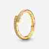 Bague Chevauchante Scintillante-l’Or