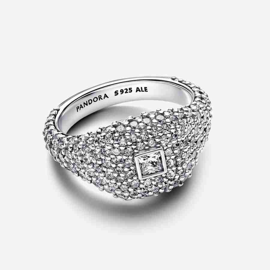 Bague Cocktail Carrée Pavée_1 Bague Cocktail Carree Pavee 1