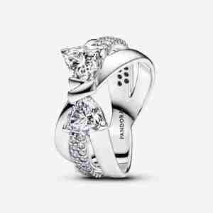 Bague Croisée Nœud Scintillant