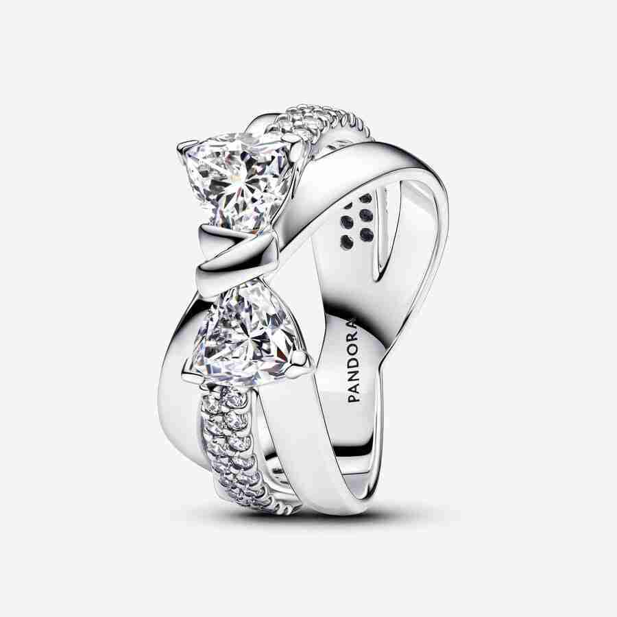 Bague Croisée Nœud Scintillant Bague Croisee Noeud Scintillant