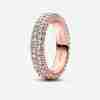 Bague Double Rang Pavée Pandora Timeless