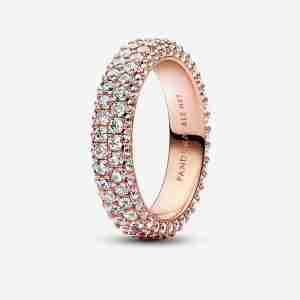Bague Double Rang Pavée Pandora Timeless