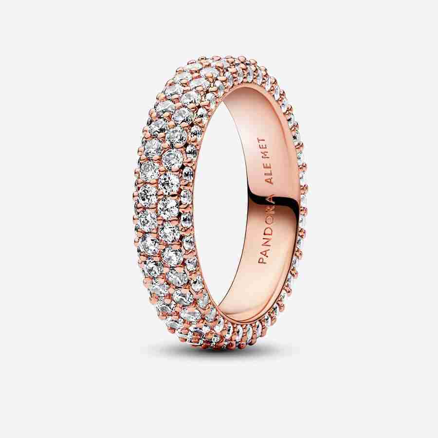 Bague Double Rang Pavée Pandora Timeless Bague Double Rang Pavee Pandora Timeless