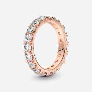 Bague Éternité Rang Scintillant-l’Or Rose