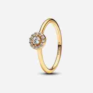 Bague Halo Pavé Rond