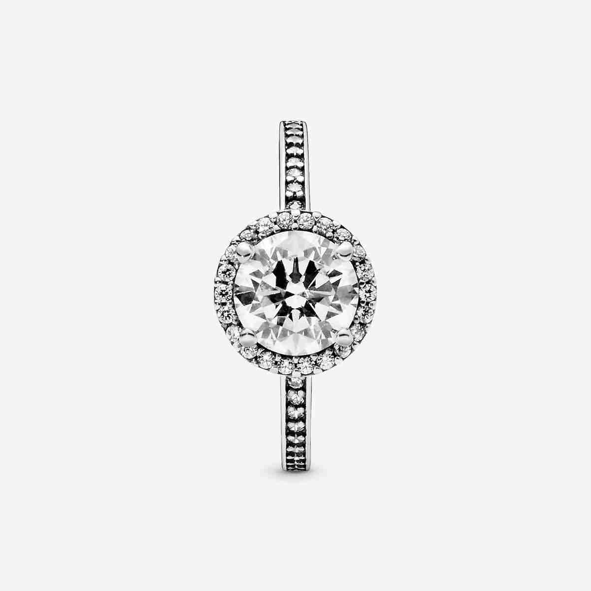 Bague Halo Scintillant Rond_4 Bague Halo Scintillant Rond 4