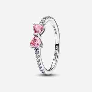 Bague Nœud Rose Scintillant