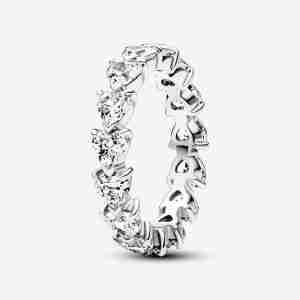Bague Rangée de Cœurs
