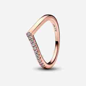 Bague Semi-Scintillante Vœu Pandora Timeless-l'Or Rose