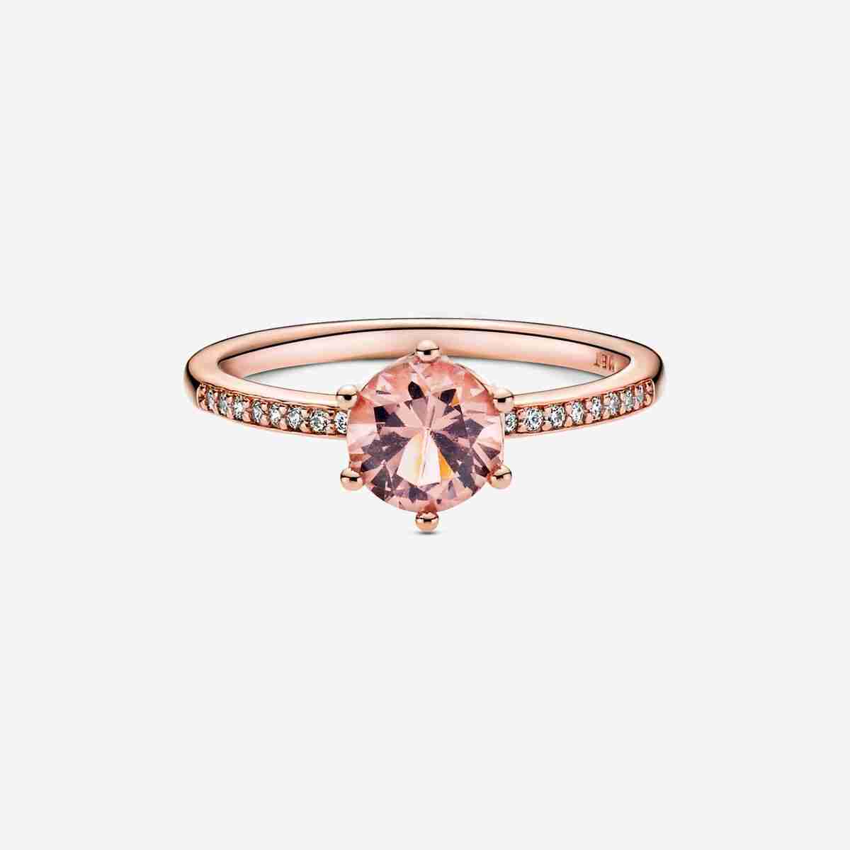 Bague Solitaire Couronne Scintillante Rose_2 Bague Solitaire Couronne Scintillante Rose 2