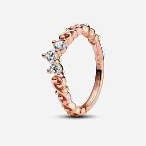 Bague Tiare Volute Royale-l’Or Rose
