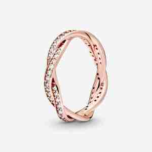 Bague Torsades Scintillante-l’Or Rose