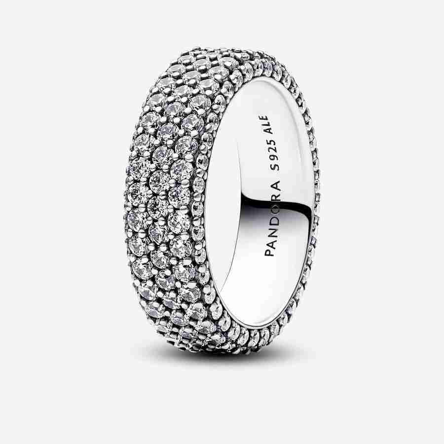 Bague Triple Rang Pavée Pandora Timeless Bague Triple Rang Pavee Pandora Timeless