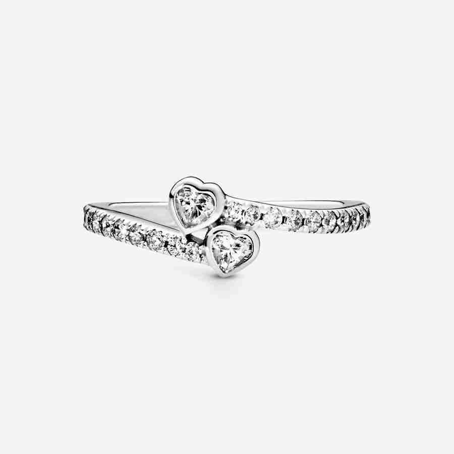Bague deux cœurs scintillants_4 Bague deux coeurs scintillants 4