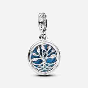 Charm Pendant Double Arbre de l'Infini Phosphorescent