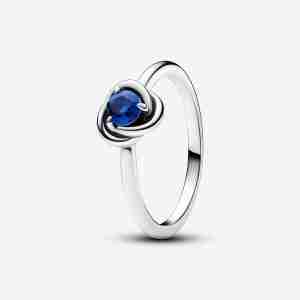 Bague Cercles de l’Éternité Bleue Anniversaire Septembre