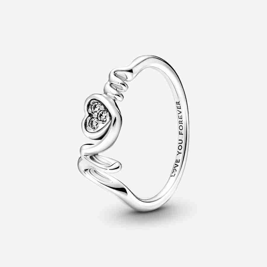 Bague Cœur Pavé Mom Bague Coeur Pave Mom
