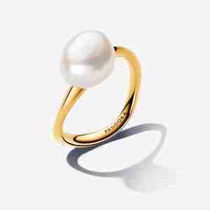 Bague Perle de Culture Baroque