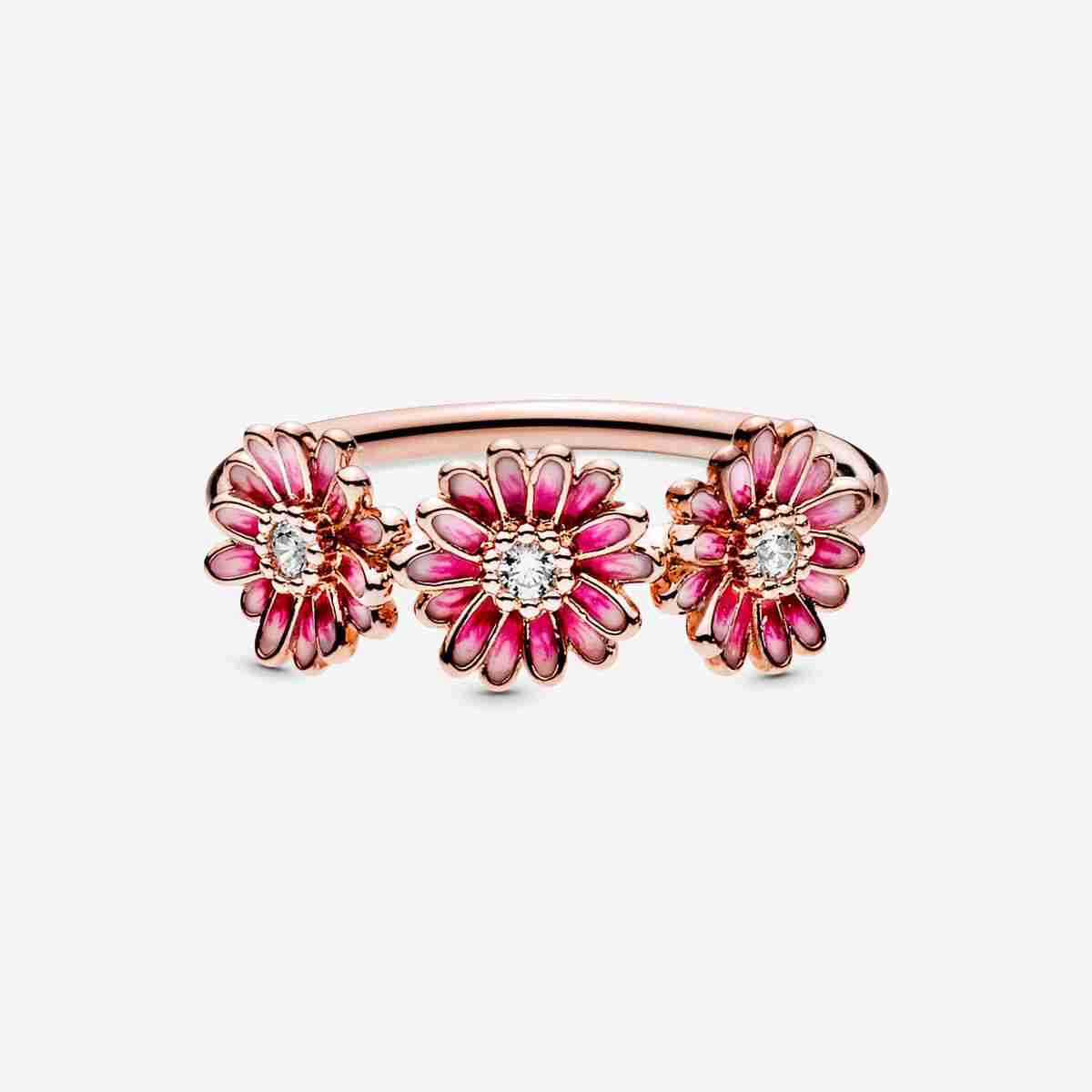 Bague Trio de Marguerites Rose_5 Bague Trio de Marguerites Rose 5