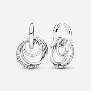 Boucles d'Oreilles Créoles Cercles Ma Famille Pour Toujours