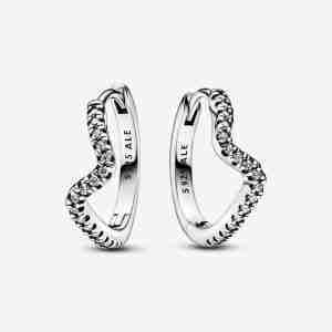 Boucles d'Oreilles Créoles Vagues Scintillantes