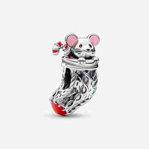 Charm Festif Souris & Chaussette