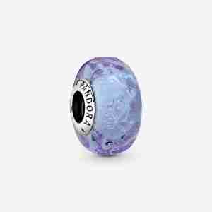 Charm Lavande en verre de Murano ondulé