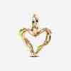 Charm Médaillon Cœur Fil de Fer l’Or