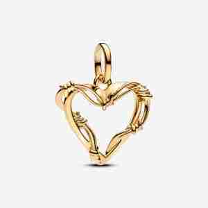 Charm Médaillon Cœur Fil de Fer l’Or