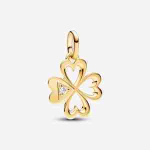 Charm Médaillon Trèfle à Quatre Feuilles Cœur Pandora ME
