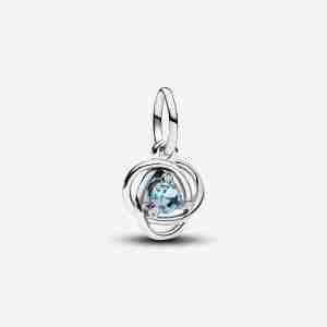 Charm Pendant Cercle Éternité Bleu Azur