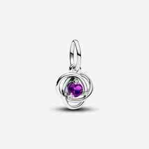 Charm Pendant Cercle Éternité Violet