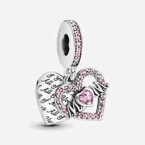 Charm Pendant Cœur & Mum (Maman)
