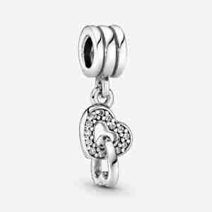 Charm Pendant Cœurs Entrelacés
