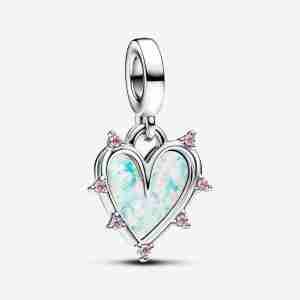 Charm Pendant Double Opalescent Amitié
