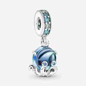 Charm Pendant Poulpe Adorable en Verre de Murano