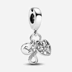 Charm Pendant Triple Infini Famille