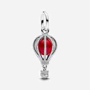 Charm Pendant en Verre de Murano Montgolfière