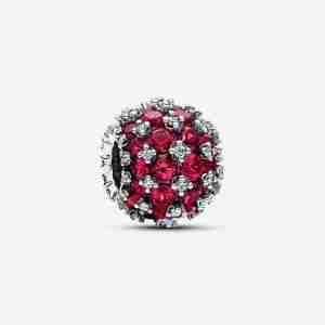 Charm Rose Rond Pavé Scintillant