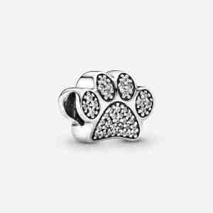 Charm empreinte de patte scintillante
