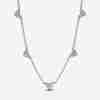 Collier Chaîne Station Cœur Triple Pierre