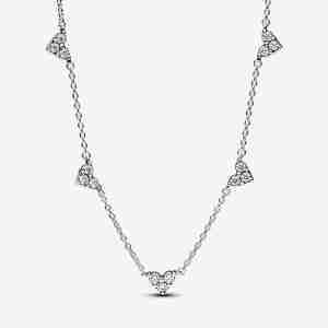 Collier Chaîne Station Cœur Triple Pierre