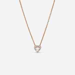 Collier Cœur Surélevé l’Or Rose