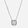 Collier Halo Scintillant Carré