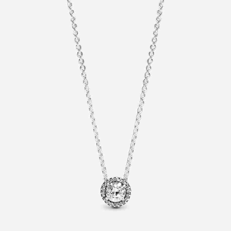 Collier Halo Scintillant Rond Collier Halo Scintillant Rond 1